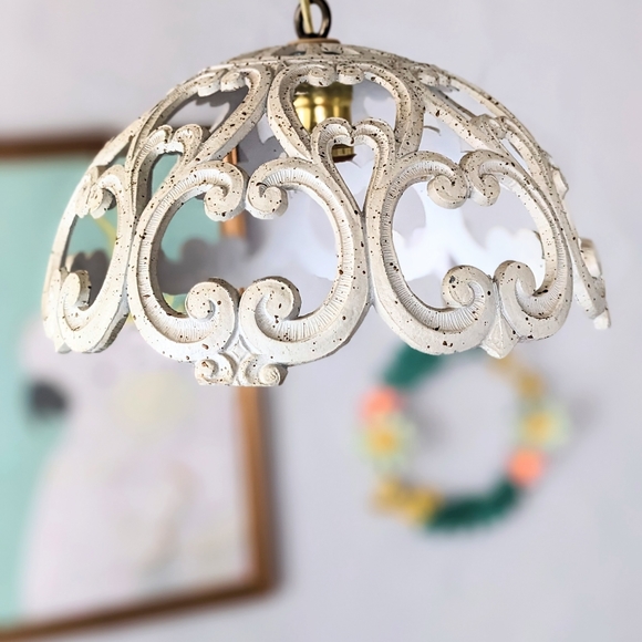 Other - Rare Vintage cast iron swag lamp light  home decor